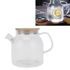 Transparent Glass Tea Pot 600ml Large Capacity Heat Resistant Water