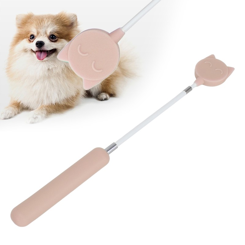 Dog Teaser Stick Extendable Interactive Silicone Handle Puppy Flirt Pole