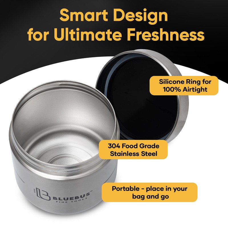 Blue Bus BUNKER Stash Jar Smell Proof Container (160ml) Stainless-Steel