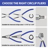 WORKPRO 4-Piece Snap Ring Pliers Set, 7-Inch Internal and External