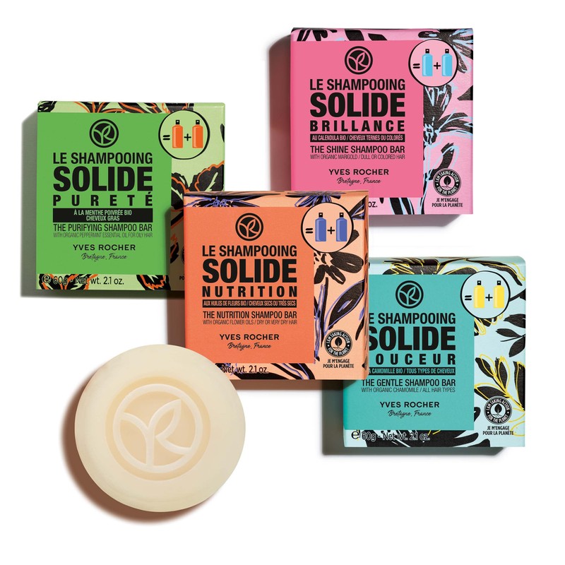 Yves Rocher Green Heroes Solid Shampoo Nutrition, Rich and Repairing