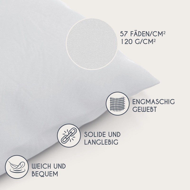 Cushion Cover 50 x 80 cm Renforcé Cotton (Set of