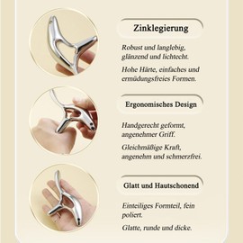 Zinc Alloy Trigger Point Massager, Trigger Point Pusher, Gua Sha, Massager Reflexology Body Massager, Trigger Point Massager for Back, Neck, Arms and Legs, Relaxation Gift