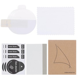 sourcing map 3pcs Watch Glass Screen Protectors 33mm HD High Definition Anti-Scratch Waterproof Ultra-Thin TPU Universal Smartwatch Screen Protective Film with Cloth Sticker Scraping Card