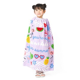 Pink Sail Wrap Towel, For Girls, 31.5 inches (80 cm), 100% Cotton, Wrap Towel, Swimming Item, Pool Towel, Kids, Children, Change of Clothes, Bath, Hot Springs, Adults, Gym, Swimming, Beach, Summer,