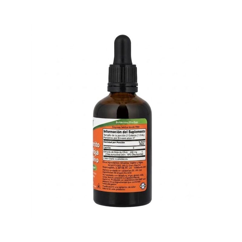Líquido de glicerita de hoja de olivo Supplement NOW, 60
