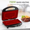 Sandwich Maker, 2 Slice Grilled Cheese Toaster with Non-Stick Grill