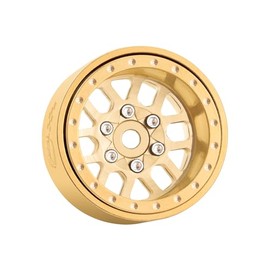 TCRC 4PCS Brass Deep Dish 1.0 Inch Beadlock Wheels Hubs for 1/24 Axial SCX24 TRX4M FCX24 Redcat Ascent-18 HPI Venture18 1/18 RC Crawler Car Upgrade Parts