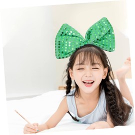 Parliky 1set Patrick's Day Sequin Bowknot Hairbands Green Party Hair Hoops Delicate Headdresses for Festive Celebrations for Costume Accessories