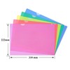 ZCZN A4 Plastic Sleeves, 45pcs Coloured Cut Flush Folders for