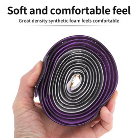 BULLSPANN 1 Set Handlebar Tape, Non-Slip and Shock Absorbing Handlebar Tape for Road Bikes, Grip Tape for Mountain Bikes, 2.14 m Length, Black Purple