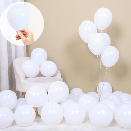 Sekat Balloons, White, 5 Inches, 50 Pieces, Extra Thick Round Balloons, Latex Balloons, Decorations, Birthdays, Weddings, Store Opening Celebrations, Parties, Sports Events, Cultural Festivals,