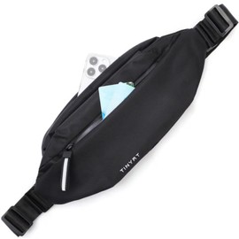 TINYAT Men's Body Bag, Crossbody Bag, Large Capacity, Waterproof, Crossbody Bag, Lightweight, Multifunctional, Shoulder Bag, For Work, Sports, Running, Bicycle, Outdoor Activities, Black/T2007