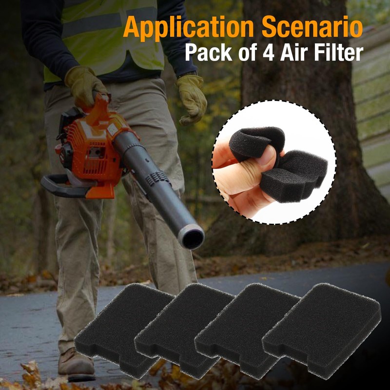 4pcs 110132179 531004430 Air Filter Replacement for Husqvarna 145BT 155BT