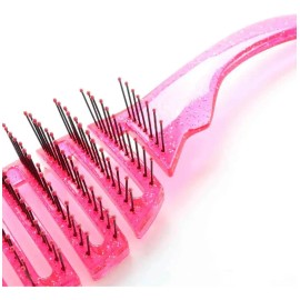 Wet Brush Cepillo de Pelo para Ducha Shower Detangler Color Rosa Glitter