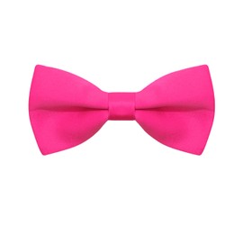 Mantieqingway Hot Pink Bow Ties for Men Solid Color Bowties Mens Pre-Tied Adjustable Bow Tie for Graduation Party
