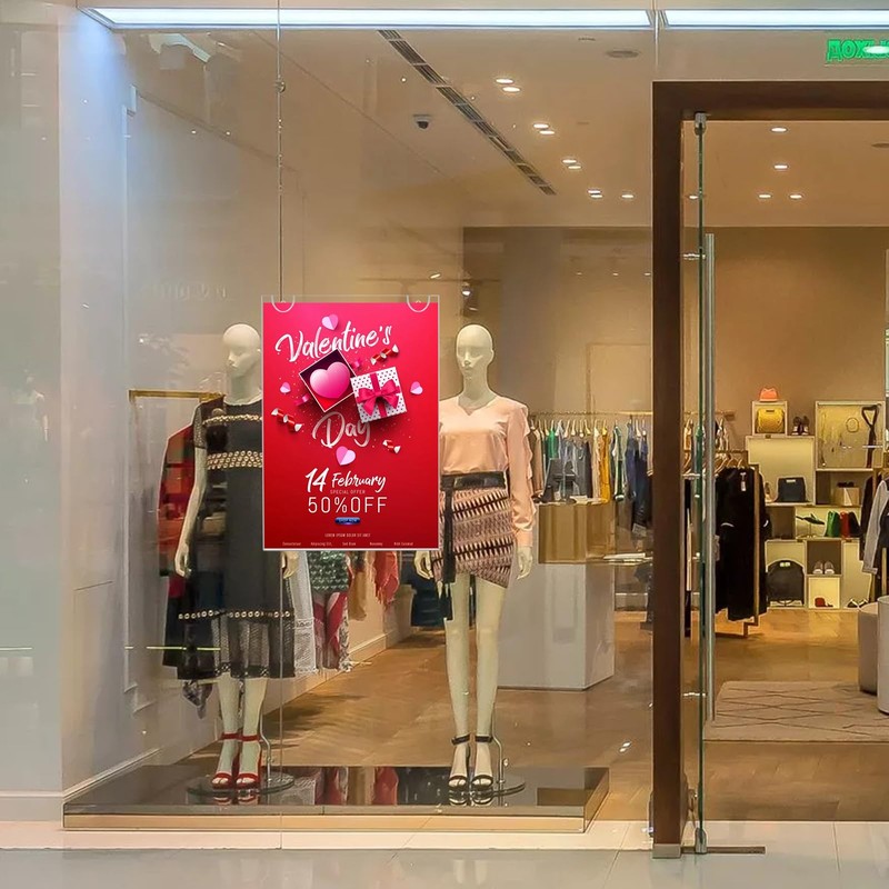 Ludery Acrylic Sign Holder 8.5 x 11 Vertical, Wall Mount