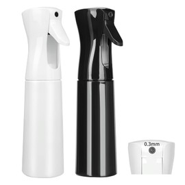 Byitin 300ml/10oz Sprühflasche Haare, 2 Stück Kontinuierlicher Ultra-Feinnebel Sprayflasche, Tropfsichere Sprühflaschen für Pflanzen, Hautpflege, Reinigung, Schwarz/Weiß