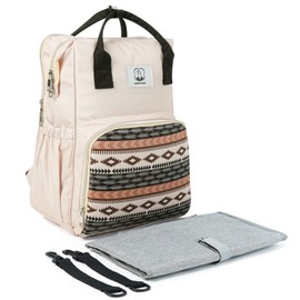 COTTONBEBE Western Diaper Bag with Changing Pad, Large Baby Bags Backpack with Stroller Straps & Insulated Pockets, Multifunction Waterproof Travel Diapers Back pack for Women & Man, Boho