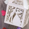 Tinksky 100pcs Wedding Candy Boxes Couple Design Luxury Lase Cut