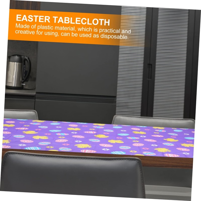 Alipis Easter Egg Tablecloth Set 2pcs Easter Table Cover for