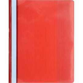 Exacompta - Ref 439903B - PVC Transfer File - Suitable for Holding A4+ Documents, Transparent PVC Cover to Identify Contents, Holds Approx. 100 Sheets - Red