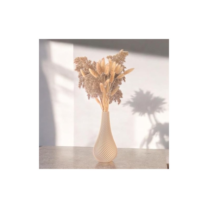 Blumenvase unzerbrechlich 20 cm, modern, Vase beige, Home Deko, Boho,