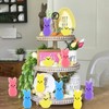 Lettry 64 Sponge Bunnies & 20 Yellow Chicks, Easter Vase