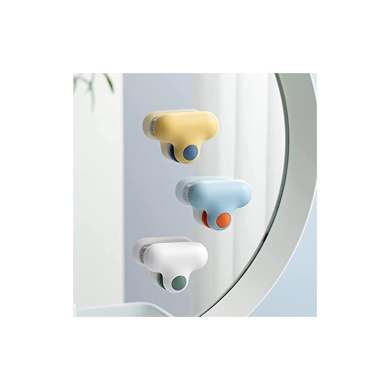 Mini Silicone T-Shaped Mirror Wiper Tool, Glass Cleaner (White)