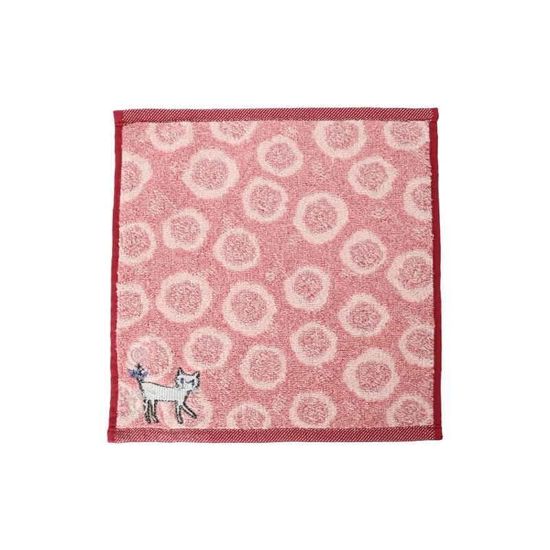 Noah Family Towel Handkerchief, Rosy Cat, Women's, Approx. 9.8 x