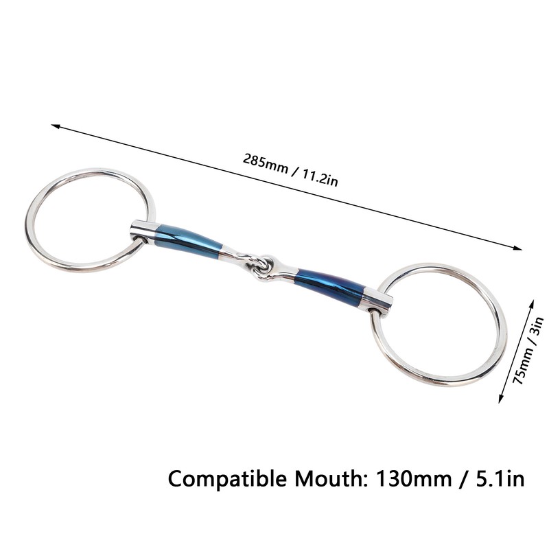 Horse Mouth Bit 5.1in 130mm Snaffle Bit Stainless Steel Soft