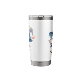Dad Gnome Cat Owner Must Haves For Gardener With Cute Kitten Stainless Steel Insulated Tumbler