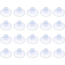 Zhuluck 20 Pcs Transparent Suction Cups for Glass Plastic Sucker Plastic Suction Pads Clear PVC Suction Cup with Hooks for Glass Table Anti-Collision Sucker Pad for Home Decoration (30 mm)