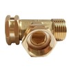 Joywayus 3/4 GHT Threaded Brass Swivel Pipe Fitting Tee T