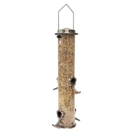 Large Capacity Transparent Bird Feeder with Stainless Steel Frame – Waterproof Automatic Bird Food Dispenser for Outdoor & Pet Birds