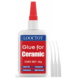 LOOCTOT 30g Ceramic Glue,China Porcelain and Pottery Repair,Super Instant Glue Bonding Between Ceramics,No Smell After Cure,Waterproof Clear