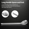 Camping Cutlery Spoon, Lightweight Titanium Spoon Metal Cutlery Set with