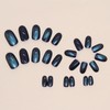 Cat Eye False Nails - 24Pcs Almond Press on Nails