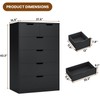 BTHFST Wooden Black Dresser, 6 Drawers Tall Dresser for Bedroom,
