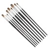9Pcs Painting Brush Good Pigment Adsorption Round Flat Head Art