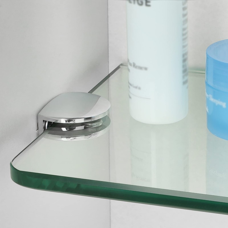 SAYAYO Glass Shelf Brackets Adjustable, Heavy Duty Clamp Holder for