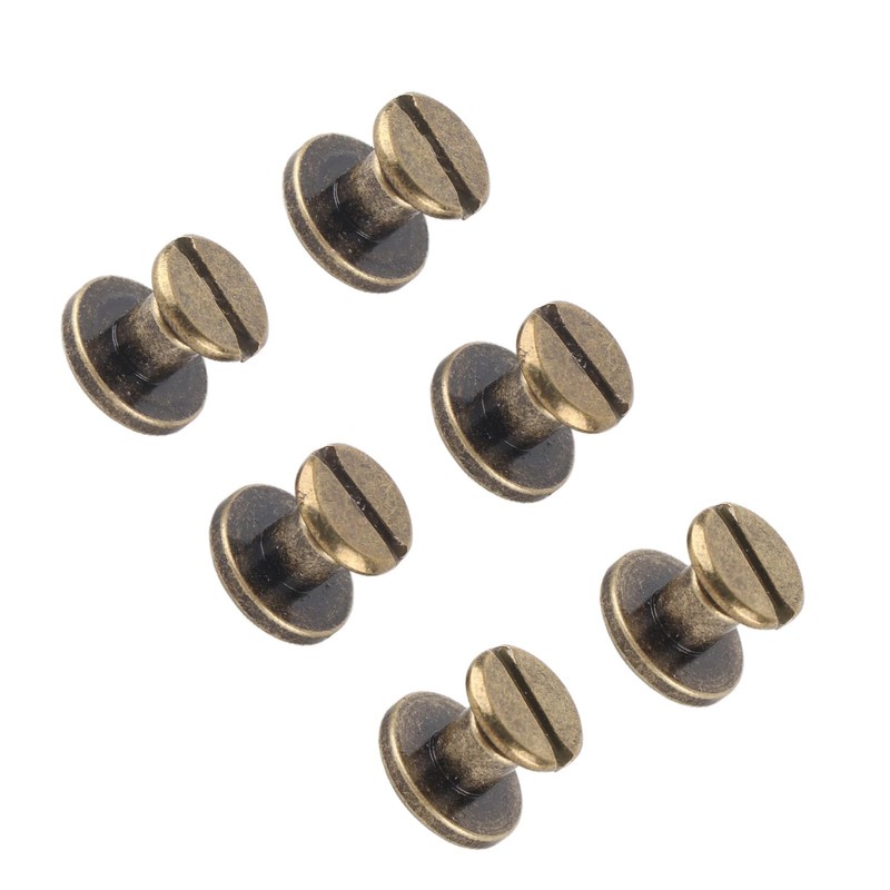 20pcs Copper Studs, Nuts, Screws Flat Head Rivets Copper Material