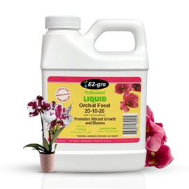 EZ-gro Orchid Fertilizer 20-10-20 - Liquid Plant Food | Plant Fertilizer for Indoor Plants, Bloom Booster Liquid Plant Fertilizers for Indoor Orchids, Nutrients for Healthy Flowers & Potted Houseplant