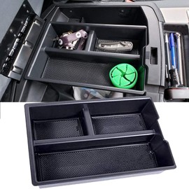 JDMCAR Lower Center Console Organizer Tray Compatible with Dodge Ram 1500 (2009-2018), Ram 2500/3500 (2010-2018), Ram 1500 Classic (2019)(Full Console w/Bucket Seats ONLY)