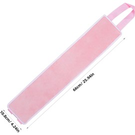 iplusmile Aplicador de Loción Espalda Flocado Color Rosa, Herramienta de Bronceado para Aplicación Uniforme de Autobronceador, Correa Resistente para Uso Familiar y Cremas Solares
