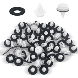 Eckerdromk Pack of 80 Mounting Clips, Car Mounting Clips, Universal Plastic Rivets with Sponge Cushion, Clips Bumper Expansion Rivets for E34 E36 E38 E39 E46 M3 M5 Z3 X5