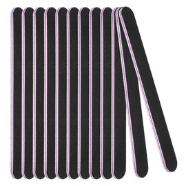 Nail Files Set,12PCS Professional Nail Files Double Sided Emery Board,Fingernal Buffing Files for Home,100/180 Grit