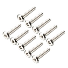 uxcell M6x35mm Furniture Bolts Hex Socket Screws Fastener Carbon Steel 10pcs
