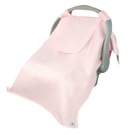 Nap Baby Cubre Portabebé, Algodón natural, ideal recién nacidos con ventana, agarraderas adheribles, paseos práctico cubre huevito - Rosa Claro