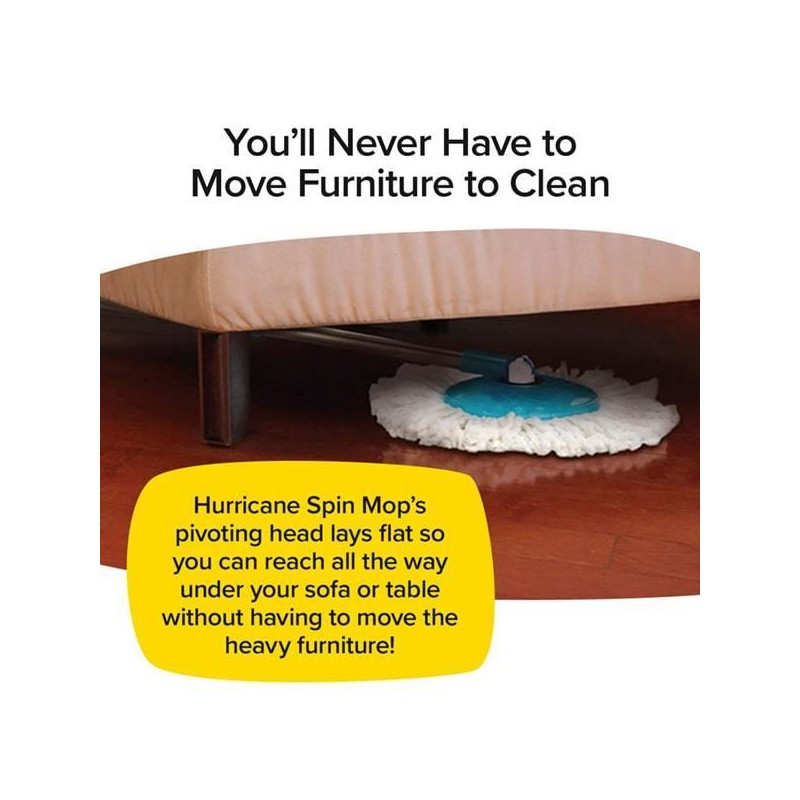 Bulbhead Hurricane Spin Mop and Bucket - Machine Washable 360